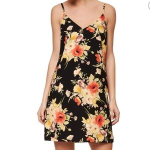 Black Floral Sanctuary Slip Dress